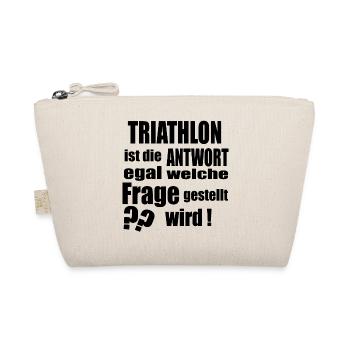 Antwort auf alles TRIATHLON - Bio-Täschchen - Natur - Vorne