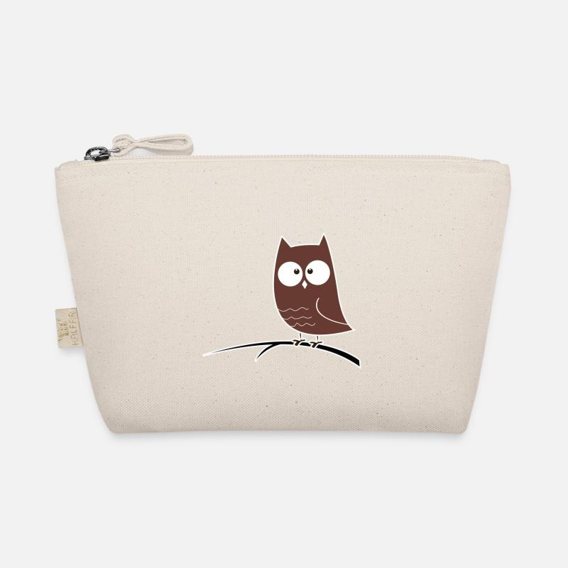 Schielende Eule Geschenk Idee Bio-Täschchen
