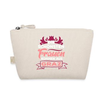 Die schönsten Frauen kommen aus Graz - SHIRTBUBBLE - Bio-Täschchen - Natur - Vorne