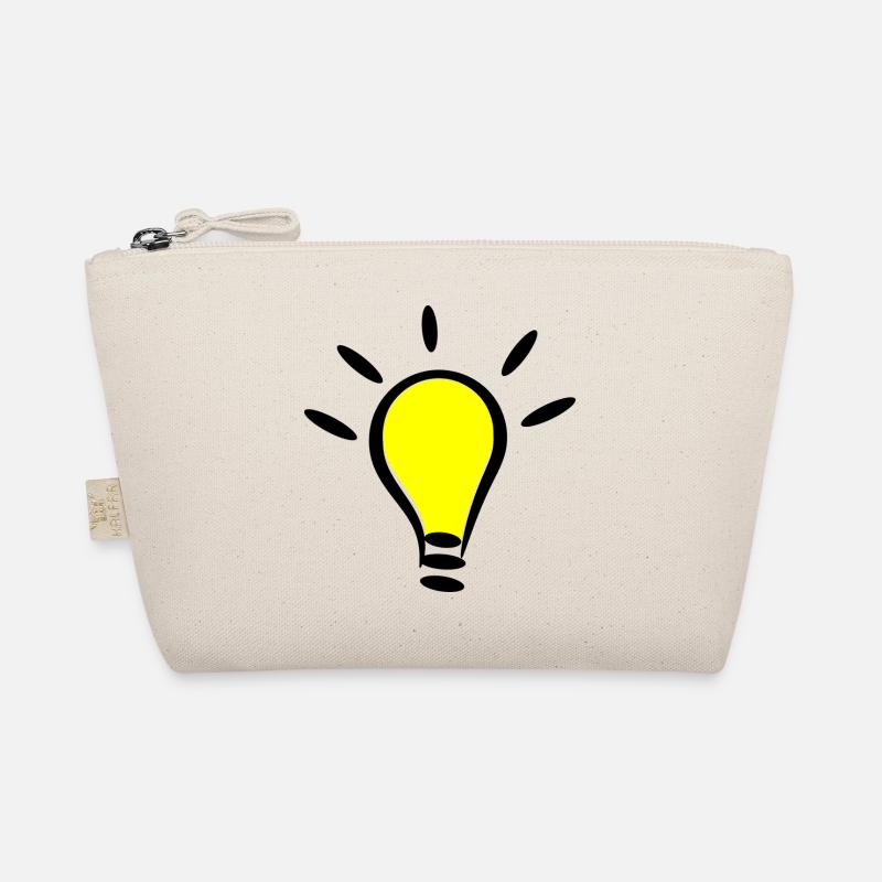 Glühbirne Licht an Idee Geschenk Idee - Bio-Täschchen - Natur