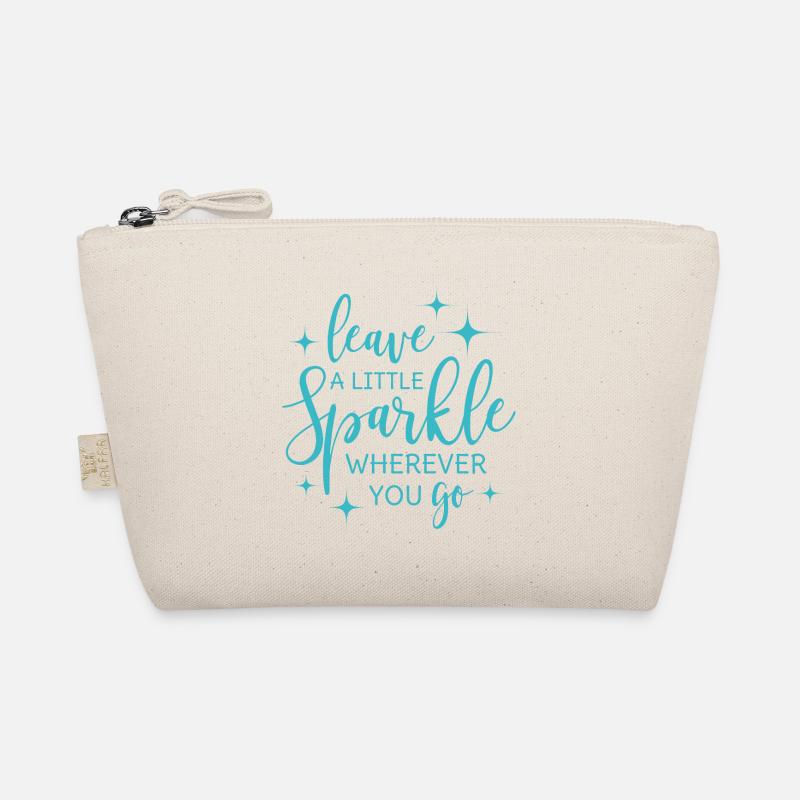 Sparkle disant Laisser un petit éclat turquoise Trousse biologique