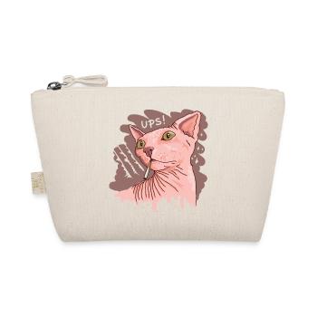 Sphynx Katze mit Zigarette - Bio-Täschchen - Natur - Vorne