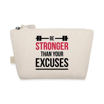 Be stronger than excuses Fitness Gym Motivatin - Bio-Täschchen - Natur - Vorne
