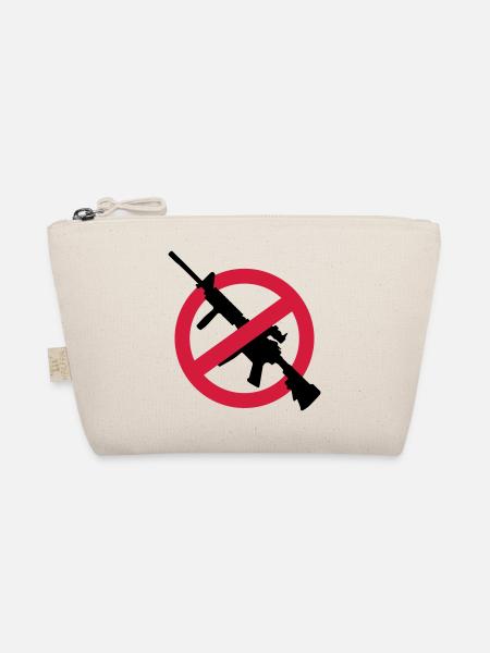 Anti Weapons Against Weapons Rifle Ban Demo Guns - Organic Pouch - nature - Front