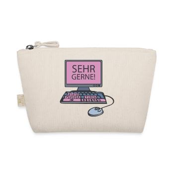 PC - Sehr gerne - pink - Bio-Täschchen - Natur - Vorne