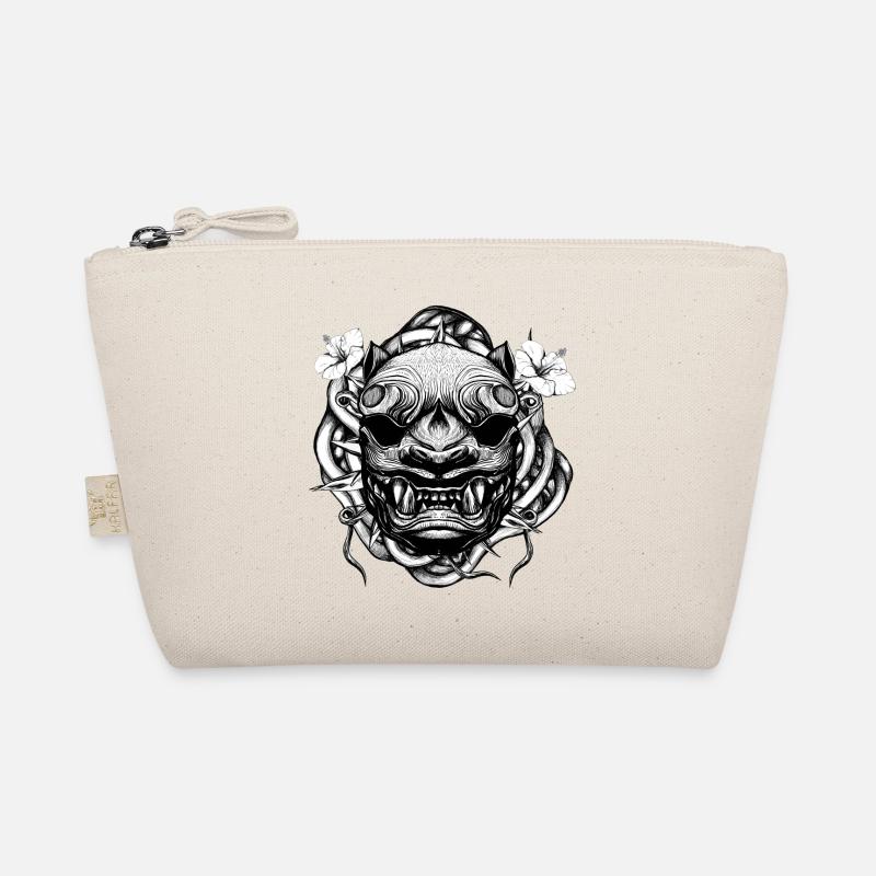 Tiger mit Blumen Bio-Täschchen