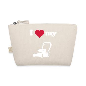 Lawn mower lawn mow green lawn grass gift - Organic Pouch - nature - Front
