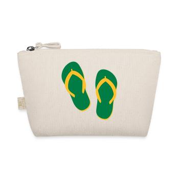 Sommer Flip Flops – Beach & Urlaub Vibes - Bio-Täschchen - Natur - Vorne