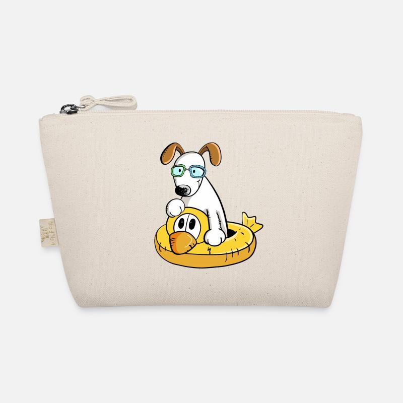 Chien en vacances avec la baignade Trousse biologique