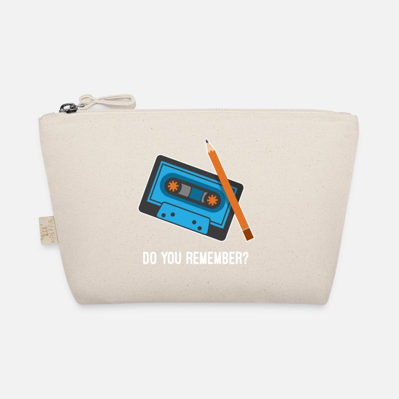 Do you remember? Kassette und Bleistift Fun Design - Bio-Täschchen - Natur