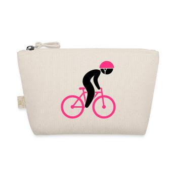 A racing cyclist on his bike - Organic Pouch - nature - Front