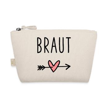 Braut Herz Amor Pfeil Junggesellenabschied - Bio-Täschchen - Natur - Vorne