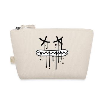 face biting teeth crunching dead death graffiti - Organic Pouch - nature - Front