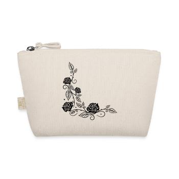 Roses with filigree ornament and leaves, in love - Organic Pouch - nature - Front