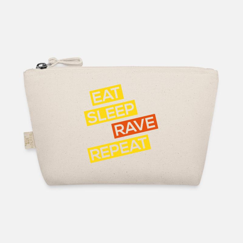 eat sleep rave repeat - Bio-Täschchen - Natur