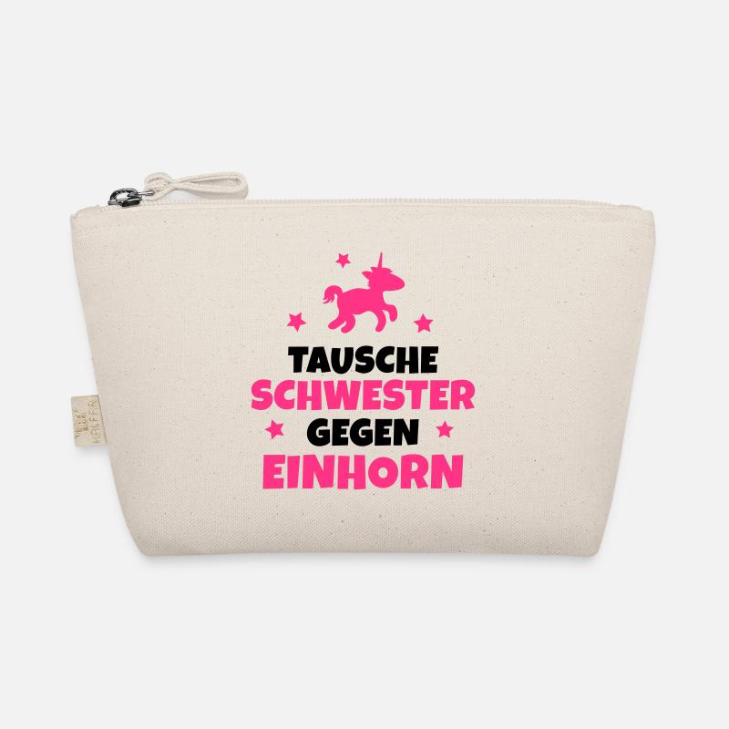 Tausche Schwester gegen Einhorn - Bio-Täschchen - Natur