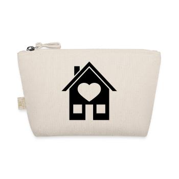 eigenheim haus herz symbol liebe gebaeude bauen wo - Bio-Täschchen - Natur - Vorne