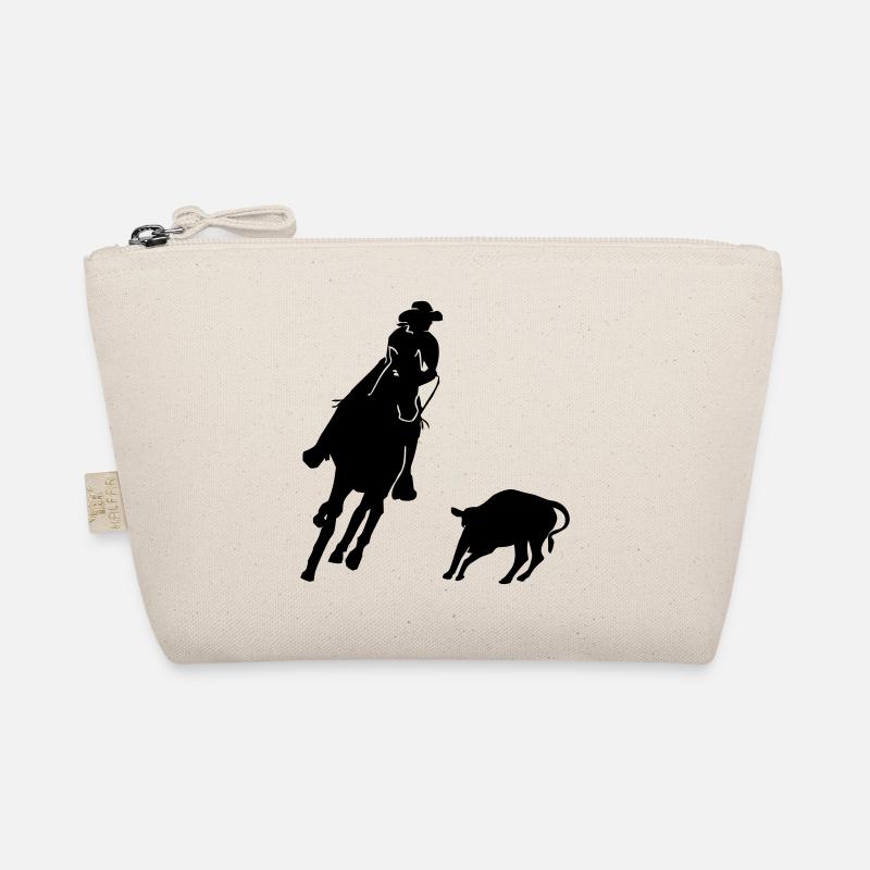 Pferdesport Westernreiten - Cutting - Bio-Täschchen - Natur