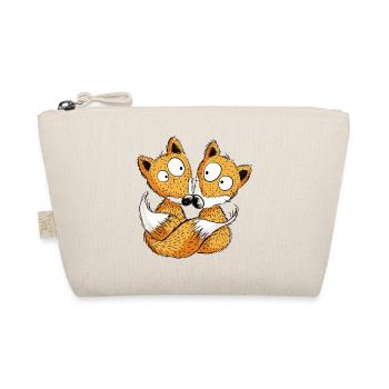 Fox In Love - Foxes - Couple - Gift - Organic Pouch - nature - Front