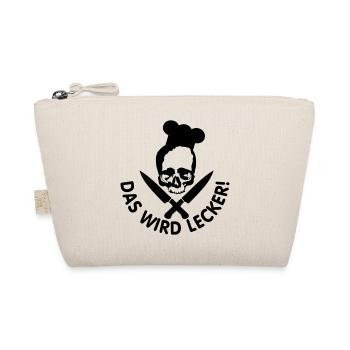 lecker kochen / kochen / lecker / skull - Bio-Täschchen - Natur - Vorne