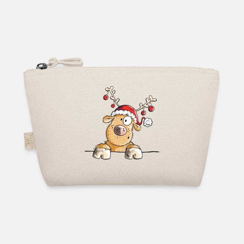 Weihnachtliches Rentier - Rentiere - Geschenk - Bio-Täschchen - Natur