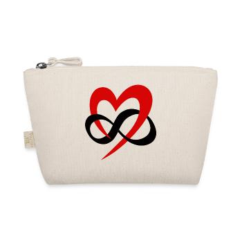 Herz Unendliche Liebe Symbol Geschenk für Freundin - Bio-Täschchen - Natur - Vorne