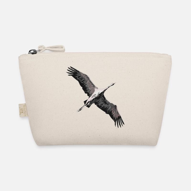Kranich beim Flug in den Süden Bio-Täschchen