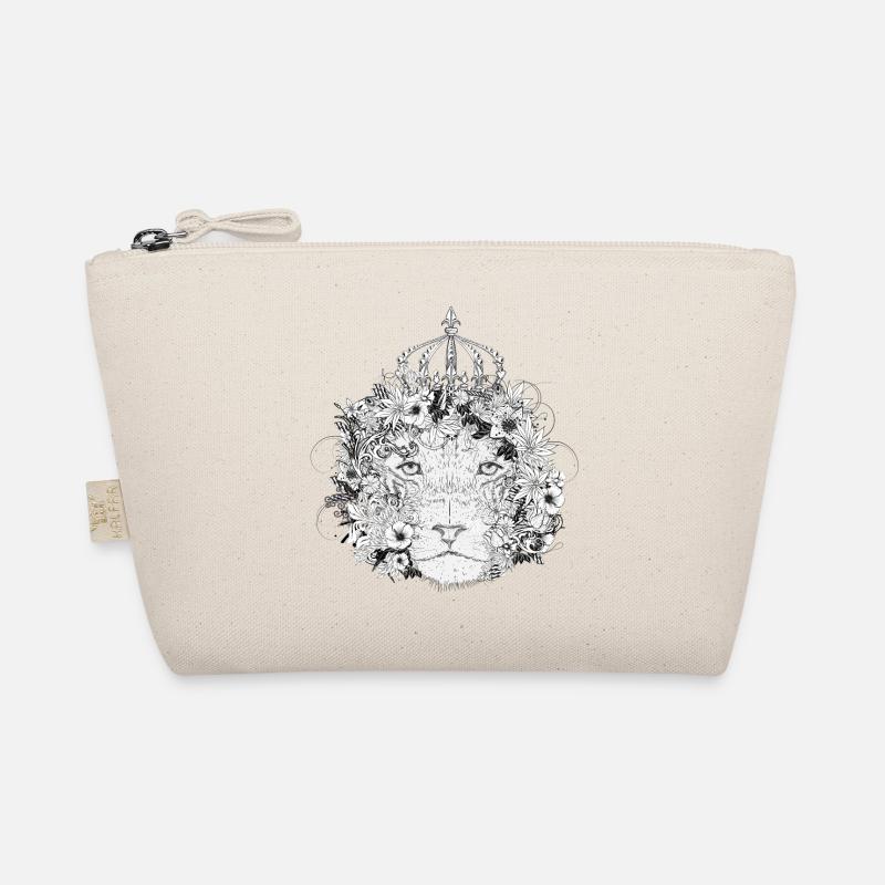 Lion décorée majestueusement avec fleurs &couronne Trousse biologique