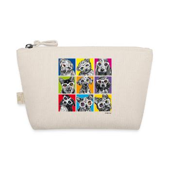 PD Moreno Dog Tile Collage Pop Art - Organic Pouch - nature - Front