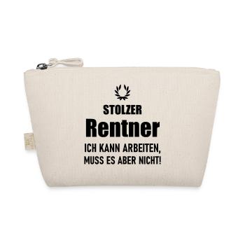 Stolzer Rentner kann arbeiten muss aber nicht - Bio-Täschchen - Natur - Vorne