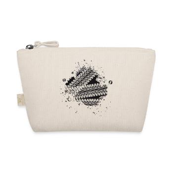 muddy car tire tread brake track in the mud - Organic Pouch - nature - Front