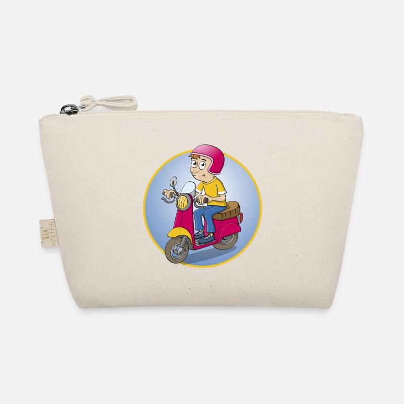 Der Rollerfahrer - Version1 Bio-Täschchen