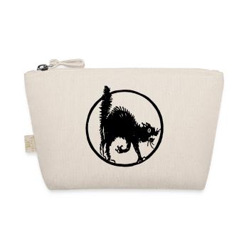 Halloween cat / black cat - Organic Pouch - nature - Front