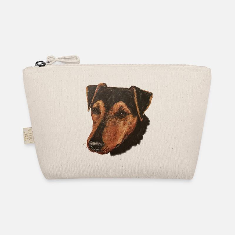 Jagdterrier Portrait - Bio-Täschchen - Natur