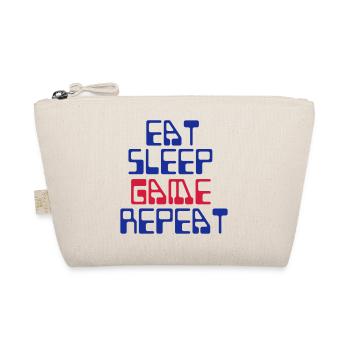 Cool saying Gamer Gamer - Eat Sleep Game Repeat - Organic Pouch - nature - Front