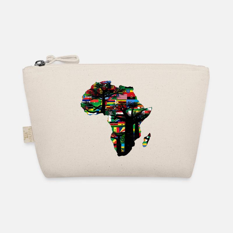 Afrika Affenbrotbaum und Flaggen - Bio-Täschchen - Natur