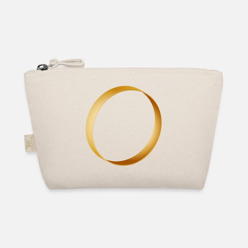 schlichter goldener Ring - Ehering - Hochzeit Bio-Täschchen