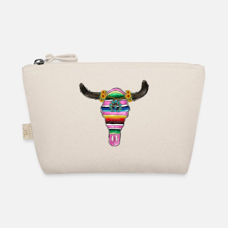 Crâne de taureau de Serape et turquoise Trousse biologique