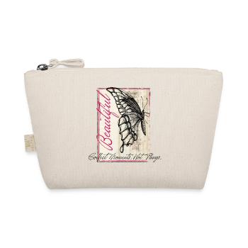 Schmetterling Poesie Retro Vintage - Bio-Täschchen - Natur - Vorne