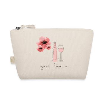 just live Blume Wein Geschenk - Bio-Täschchen - Natur - Vorne