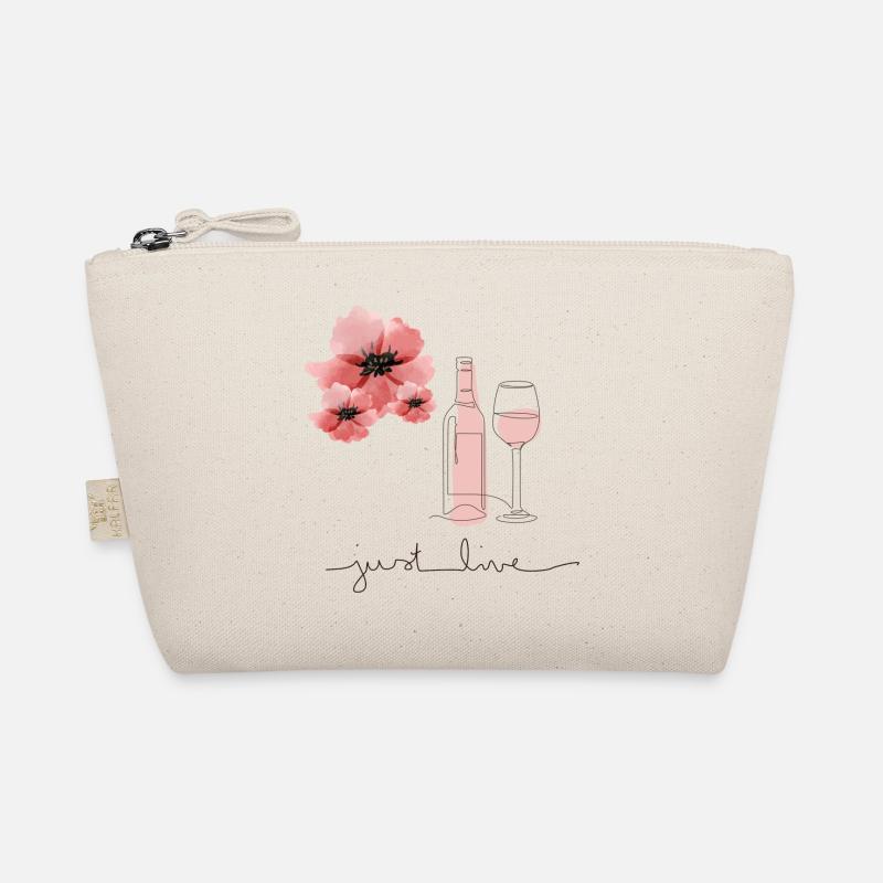 just live Blume Wein Geschenk Bio-Täschchen
