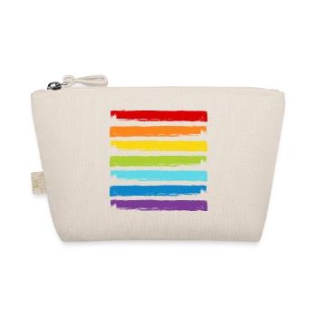 Regenbogen LGBT LGBTQ CSD Symbol Muster Gay Pride - Bio-Täschchen - Natur - Vorne