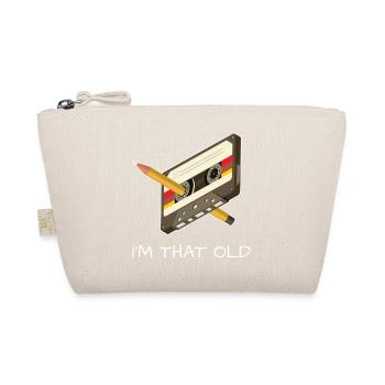 Kassette Alter 80er 90er Geschenkidee retro - Bio-Täschchen - Natur - Vorne