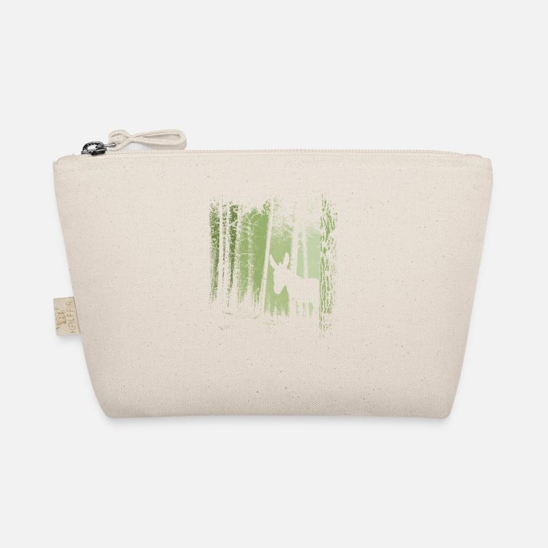 Forest Donkey Mule Silhouette Organic Pouch