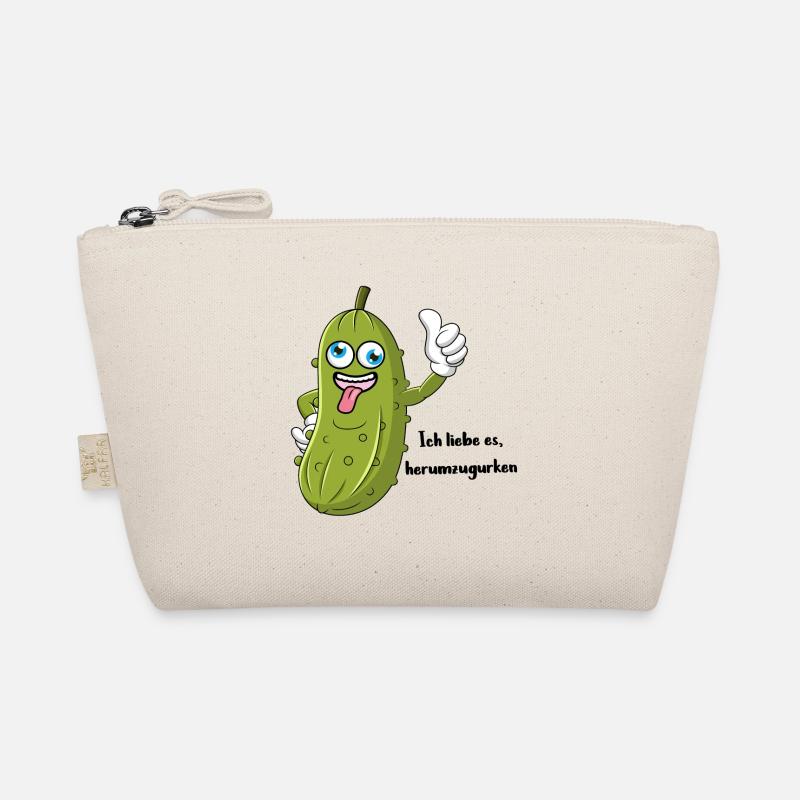 Herumgurken - lustige Gurke Geschenkidee - Bio-Täschchen - Natur