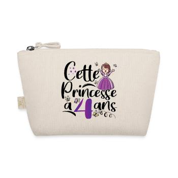 Anniversaire 4 ans Princesse Cadeau - Trousse biologique - nature - Devant
