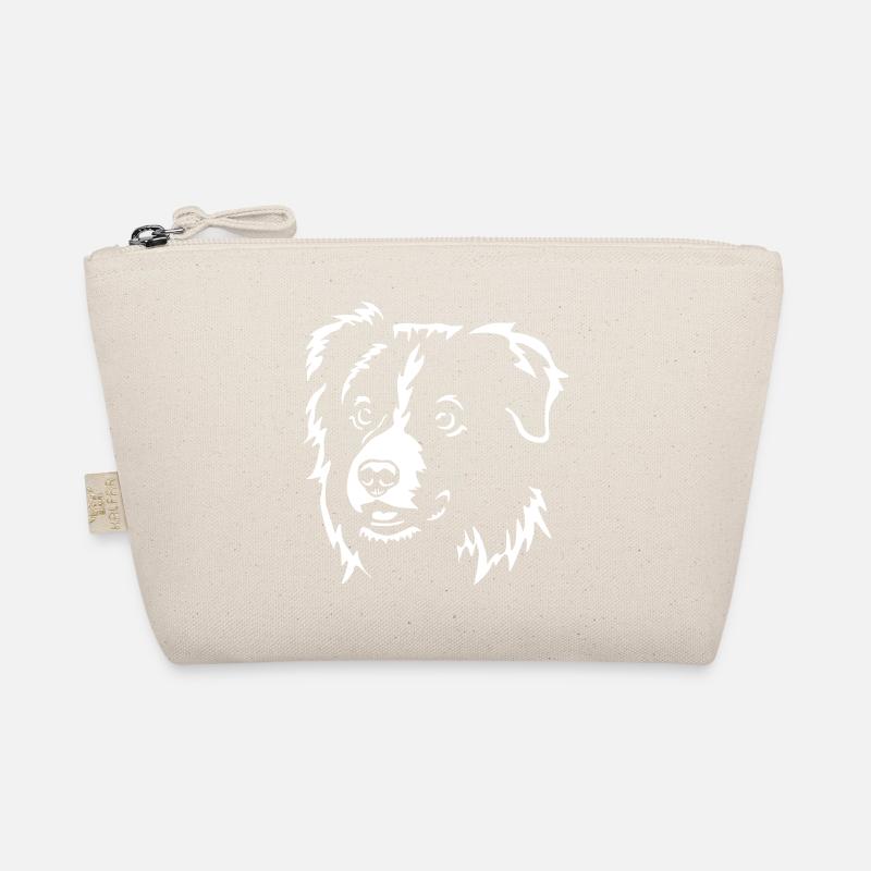 Border Collie Head "Black Edition" Organic Pouch