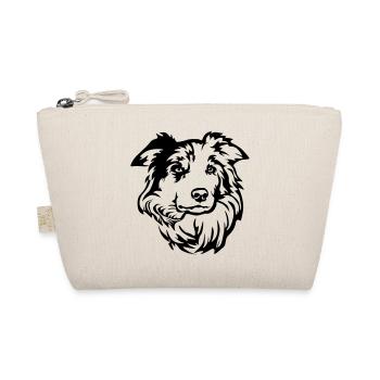 Tête de Border Collie - Trousse biologique - nature - Devant
