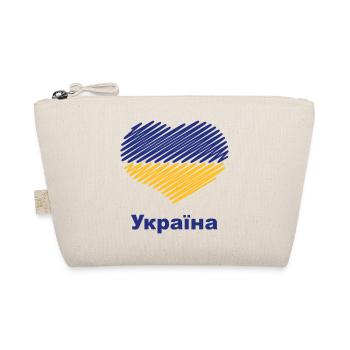 Heart Україна (Ukraine Flag / Blue - Yellow) - Organic Pouch - nature - Front
