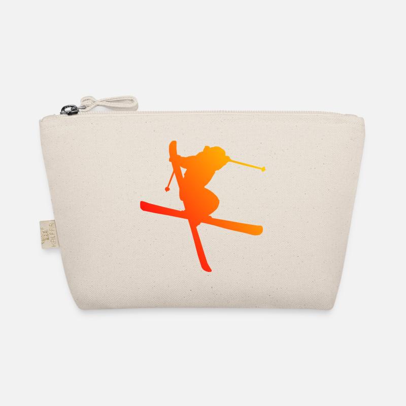 Ski Jumping Herren Damen Freestyle Ski Ski Freesty - Bio-Täschchen - Natur